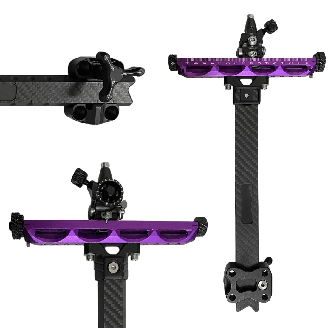 1PCS 9IN Adjustable Compound Bow Sight Pin Precise Carbon Fiber Frame Universal for Right Left Hand Target Archery Shooting Gear