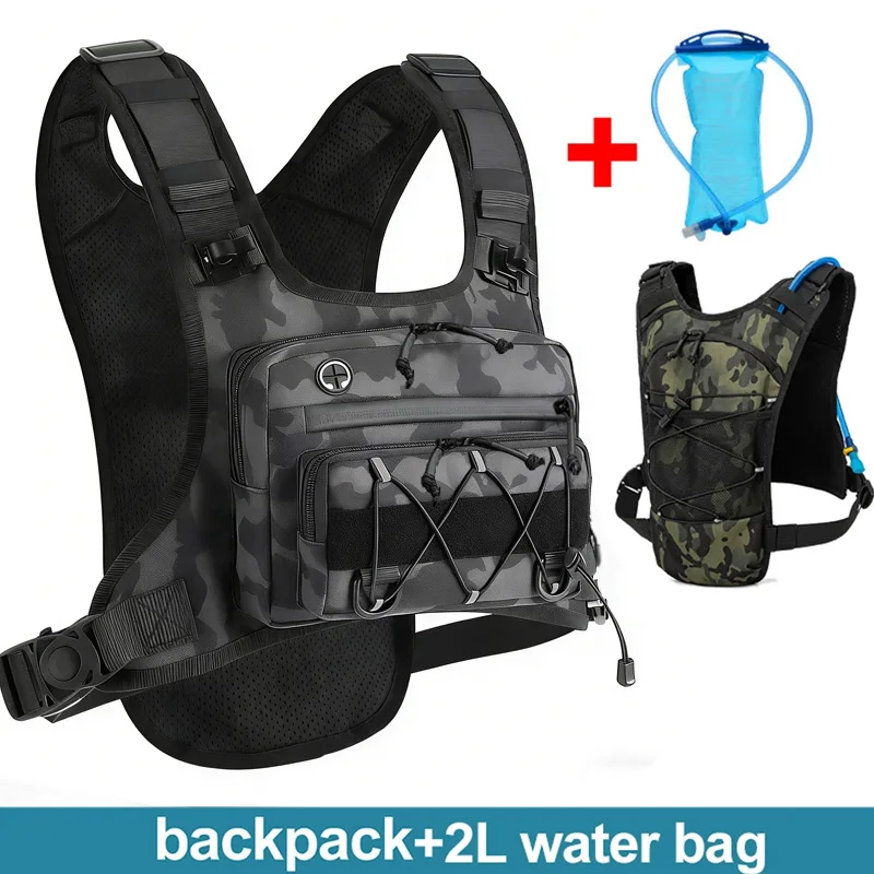 Running Chest Pack Hydratatievest voor fietsen Wandelen Fietsrace Marathontas Heren Dames Sport Tactisch zakje Campingrugzak