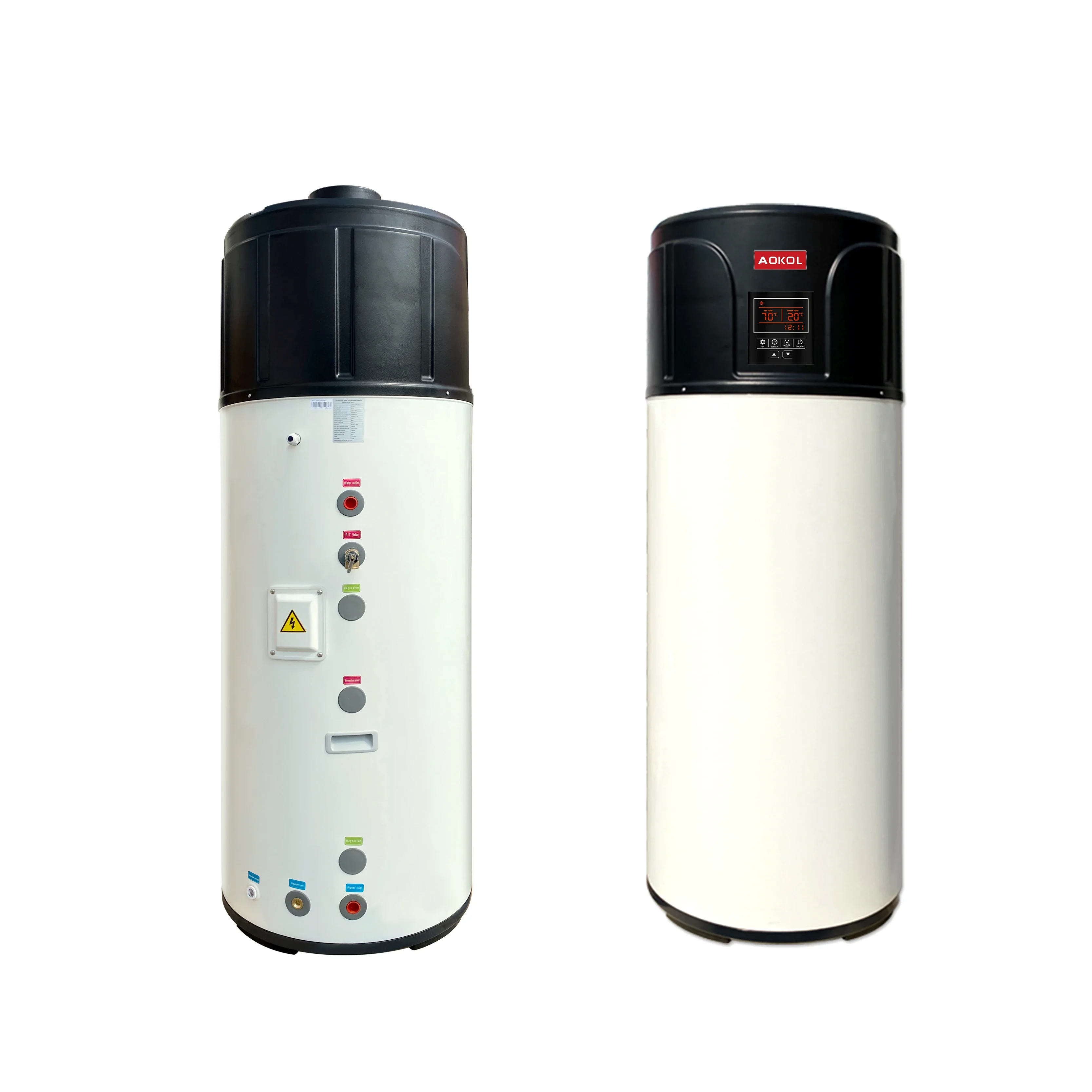 AOKOL 300L domestic heat pump water heater all in one air source  water heater with CE 70C high temp.water heater