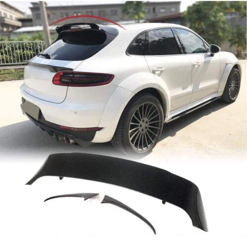 Carbon Fiber Car Rear Roof Spoiler Boot Lip Wing Spoiler For Porsche Macan Turbo/GTS/S Sport Utility 2014-2020 Rear Roof Spoiler