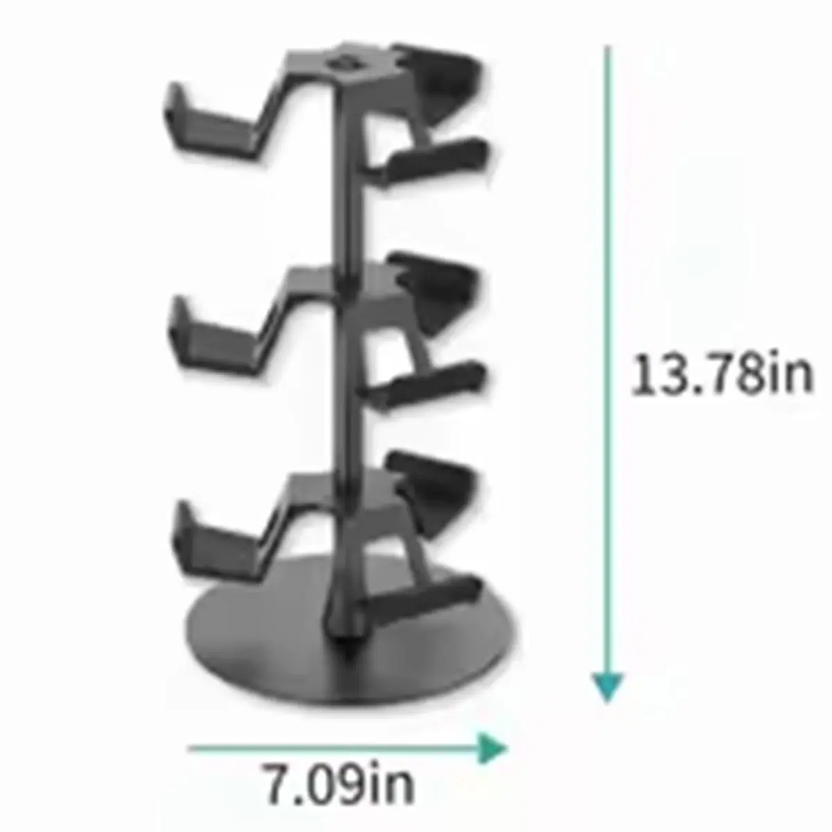 

Gamepad Controller and Earphone Hanger -3-Layer Rotating Controller Storage Stand for , , , Sw