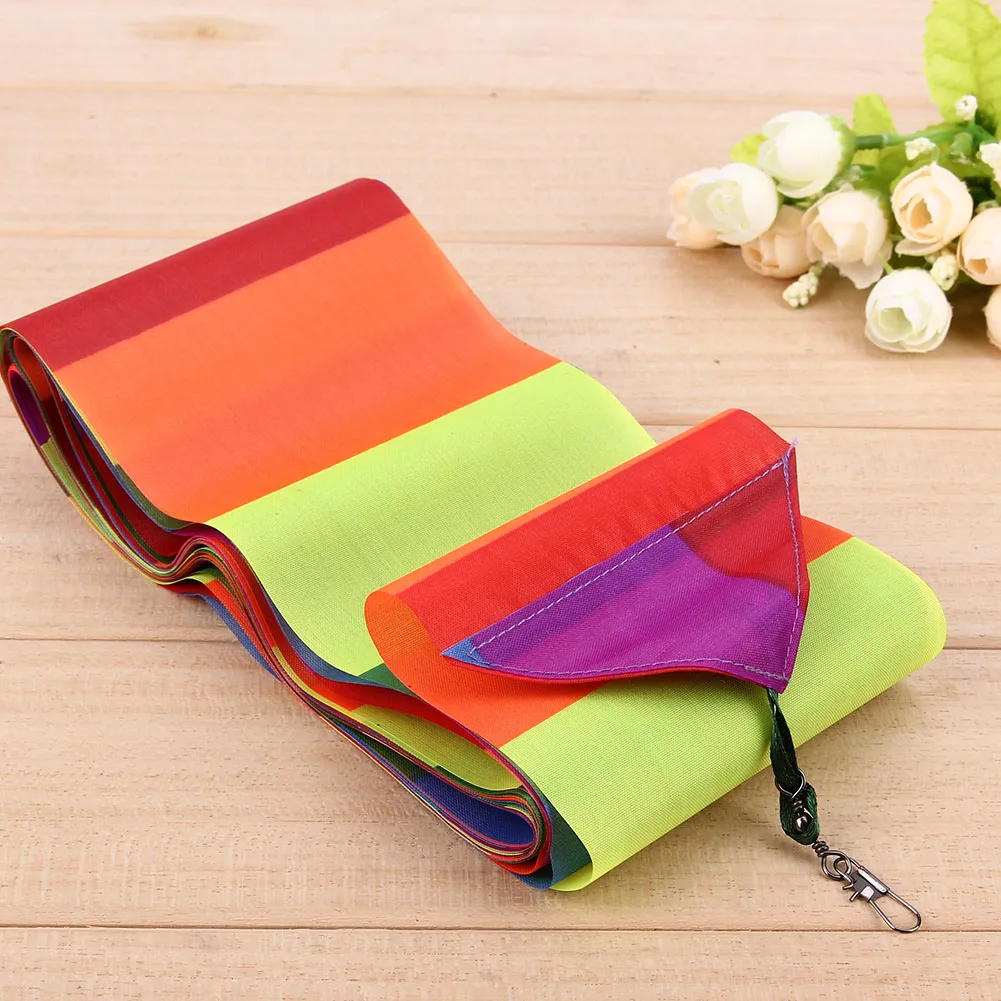 32Ft Rainbow Kite Tube Tail Colorful Kite Tail Rainproof Rainbow Tail Streamer Kite Tail for RC Drone Aerobatic Flight