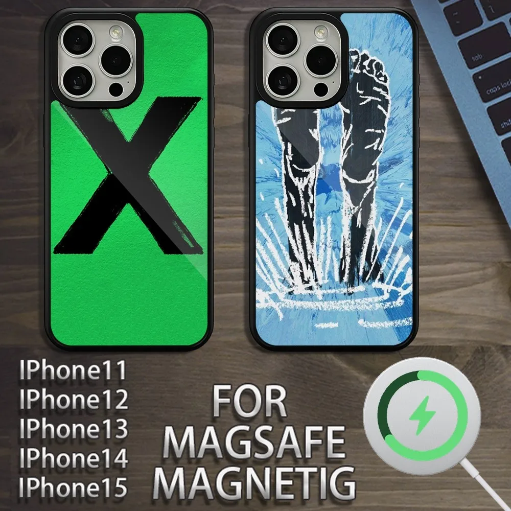 Singer S-Sheeran-n EdS  Phone Case For iPhone 15 14 13 12 11 Pro Max Plus Magsafe Magnetic Wireless Charging Cover