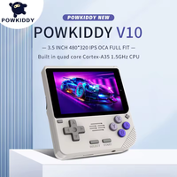 New POWKIDDY V10 Handheld Game Console 3.5 Inch 480*320 IPS OCA Full Screen Retro Opendinglinux Handhelds Cheap Children's Gifts