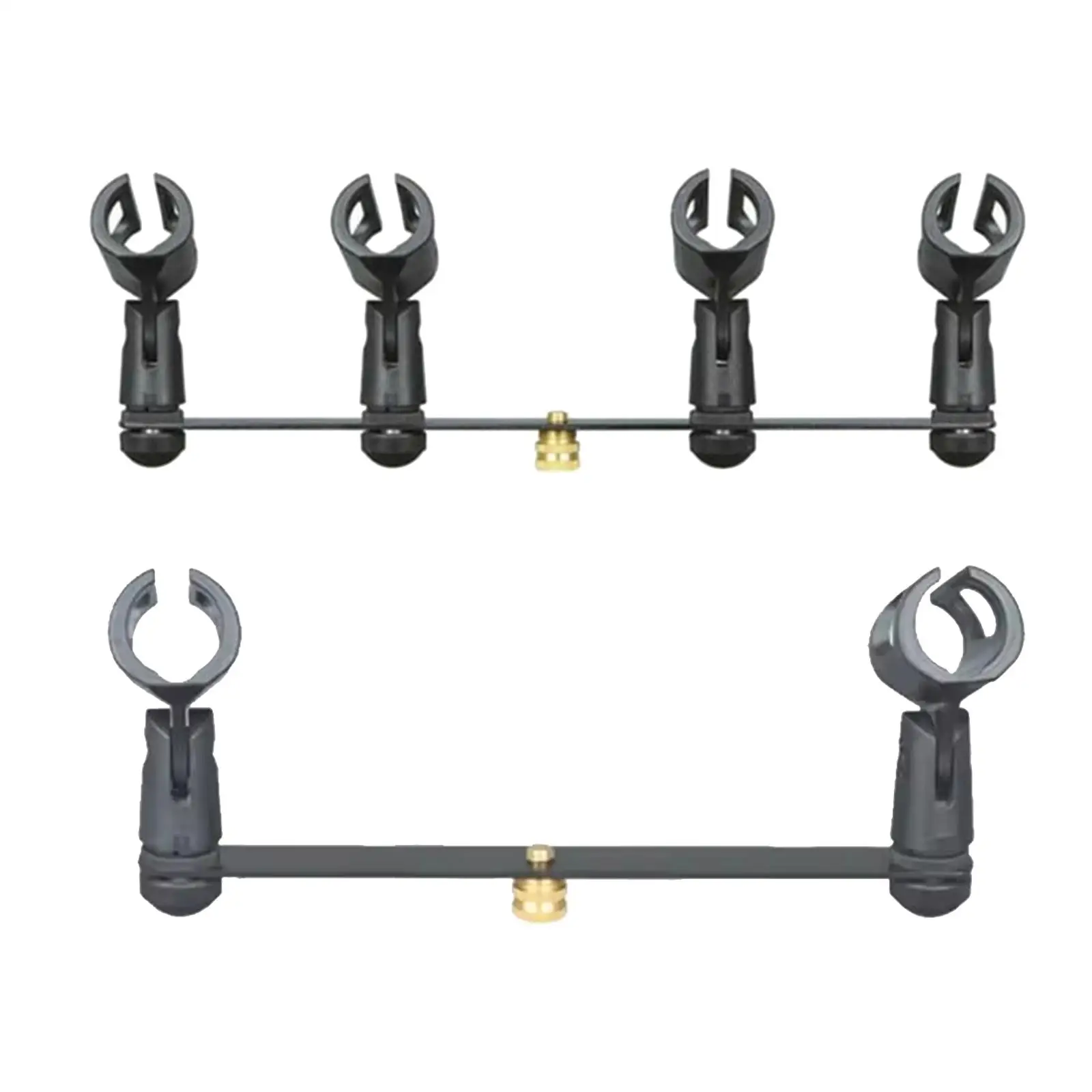 Mic Mount Bar Compact Display Portable Rack, Organizer Reusable for Wedding, Stage, Performance Recording Performances Stage