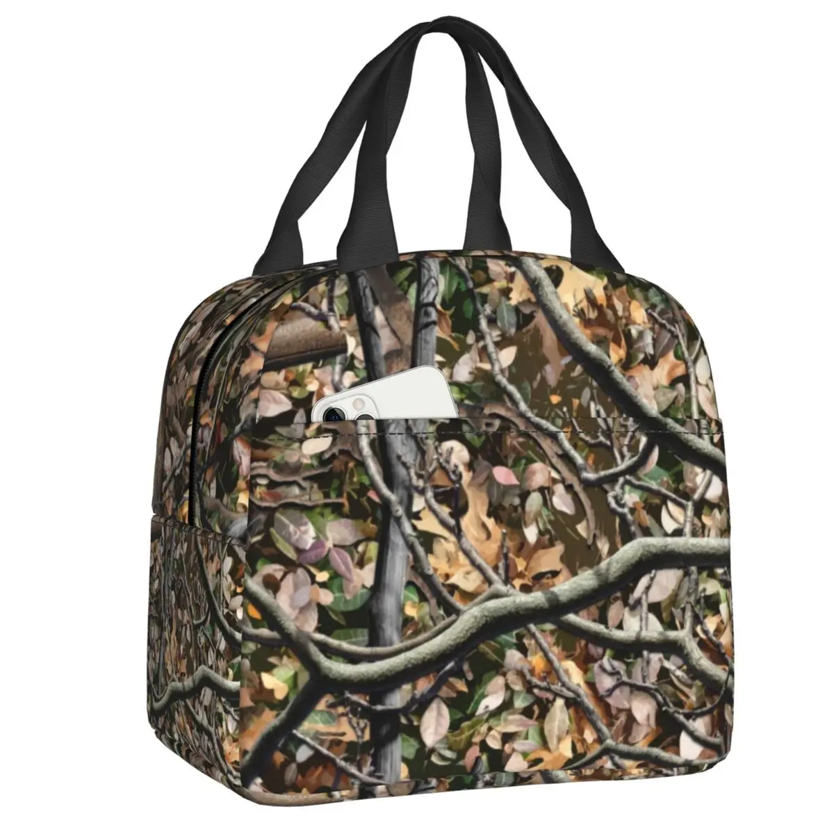 

Термоизолированная сумка для обедов с камуфляжным принтом Real Tree, портативный контейнер для еды для женщин, для школы, для хранения продуктов