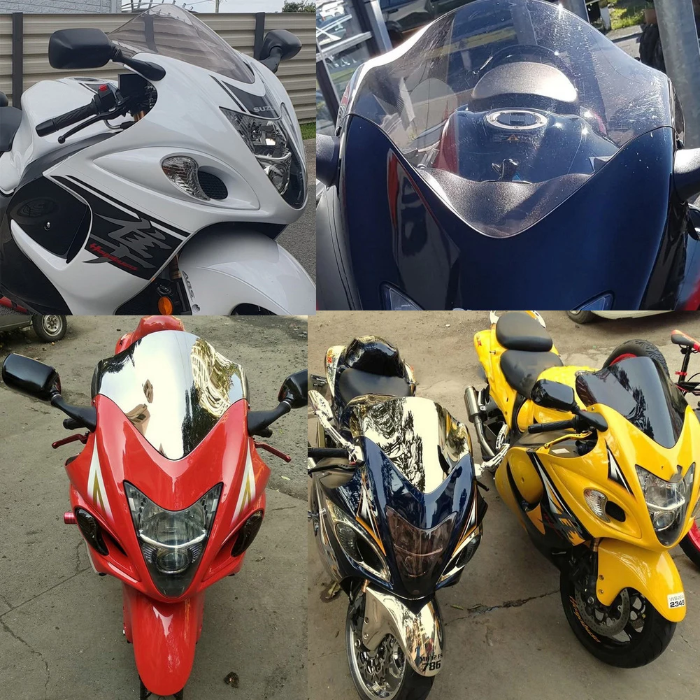 Motorcycle Double Bubble Windshield For Suzuki Hayabusa GSXR1300 GSXR 1300 GSX1300R 2008-2018 WindScreen Accessories Fairing