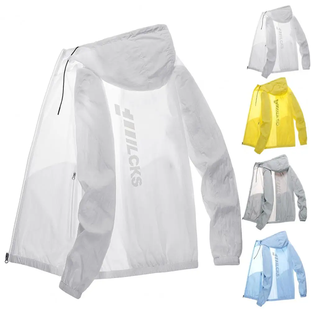 

Sun Protection Clothing Anti-scratch Outdoor Trench Coat Solid Color Sunscreen Trendy Male Anti-UV Windproof Camping Jacket