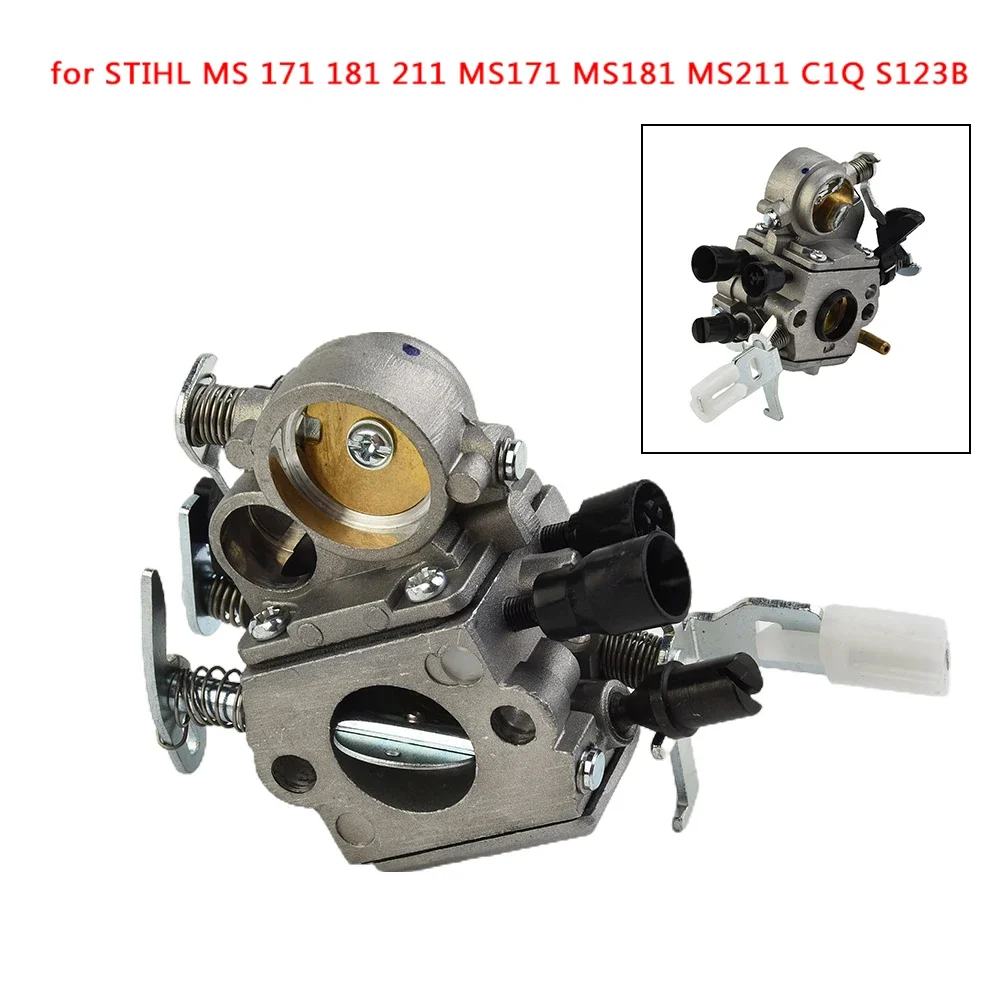 Imagem -06 - Carburador Adequado para Stihl ms 171 181 211 Ms171 Ms181 m 11 C1q S123b Série Motosserra Acessórios de Ferramenta Elétrica de Jardim