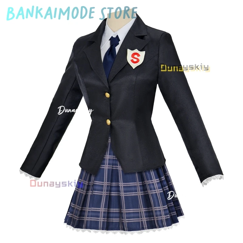 Calcinha e meia com cinto de liga anarquia cosplay traje peruca jk uniforme escolar chapéu saia camisa branca acessórios para o cabelo
