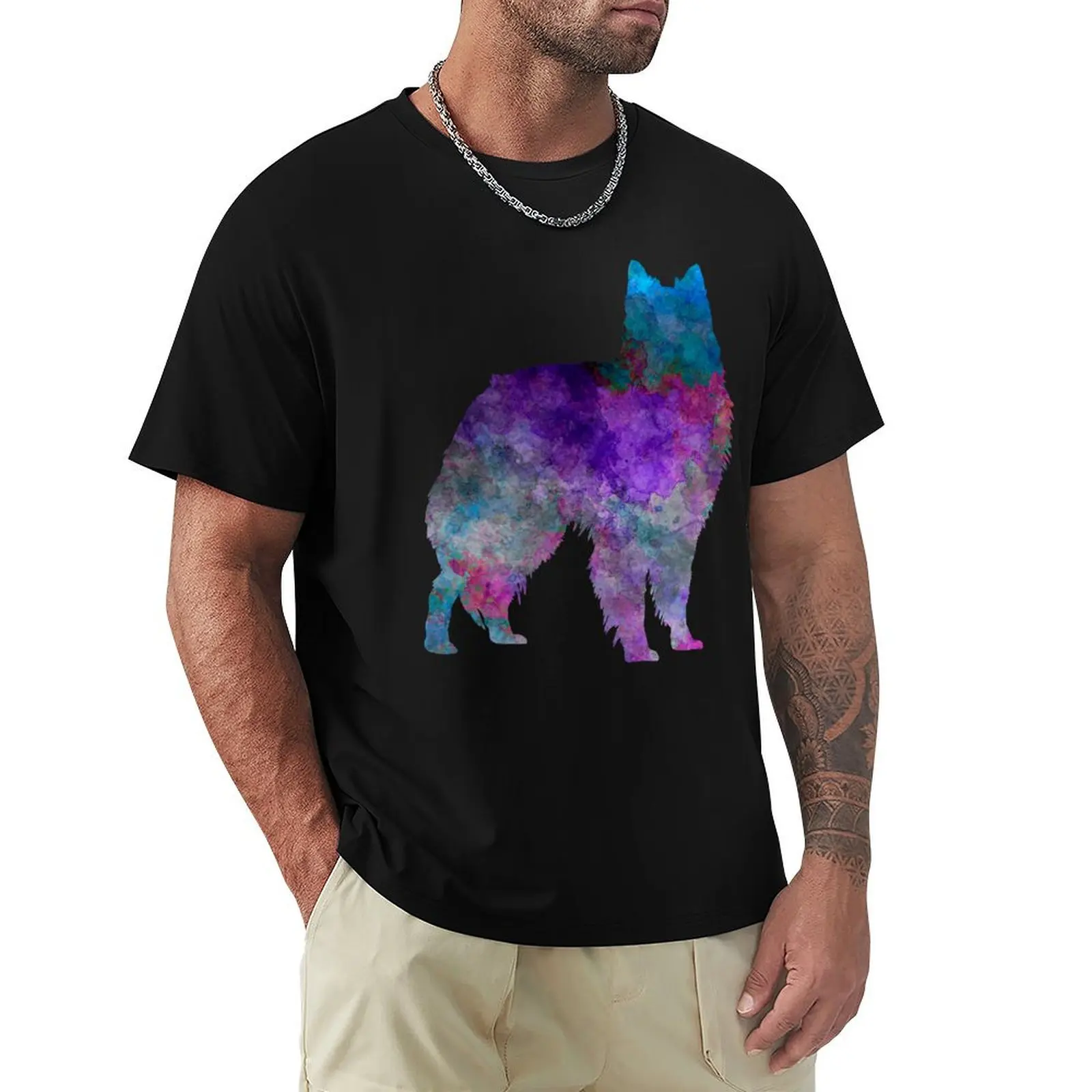 

Belgian Shepherd Dog in watercolor T-Shirt Active Wear Sports T-Shirt for Men