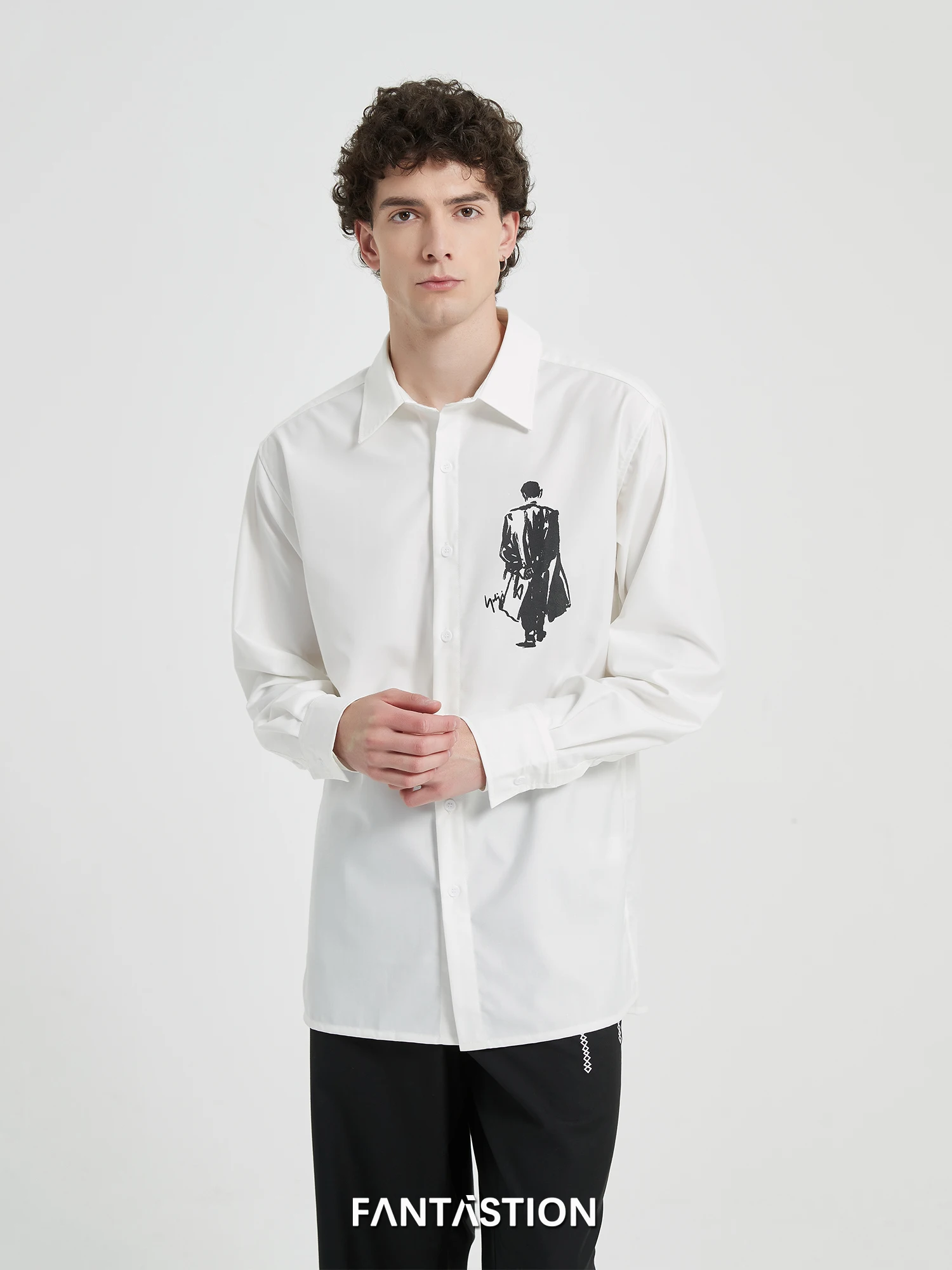 FANTASTION camisa blanca para hombre, ropa de diseñador, cosas baratas, camisa básica, ropa popular coreana