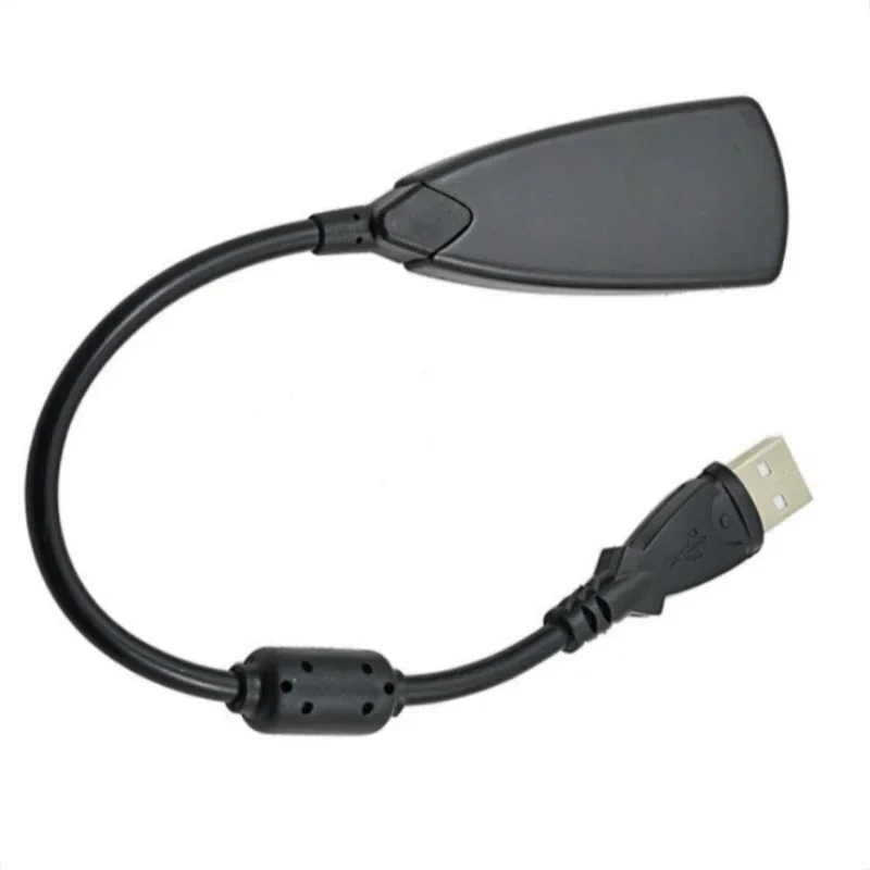 External USB Sound Card 7.1 Adapter 5HV2 USB to 3D CH Sound Antimagnetic Audio Headset Microphone 3.5mm Jack For Laptop PC