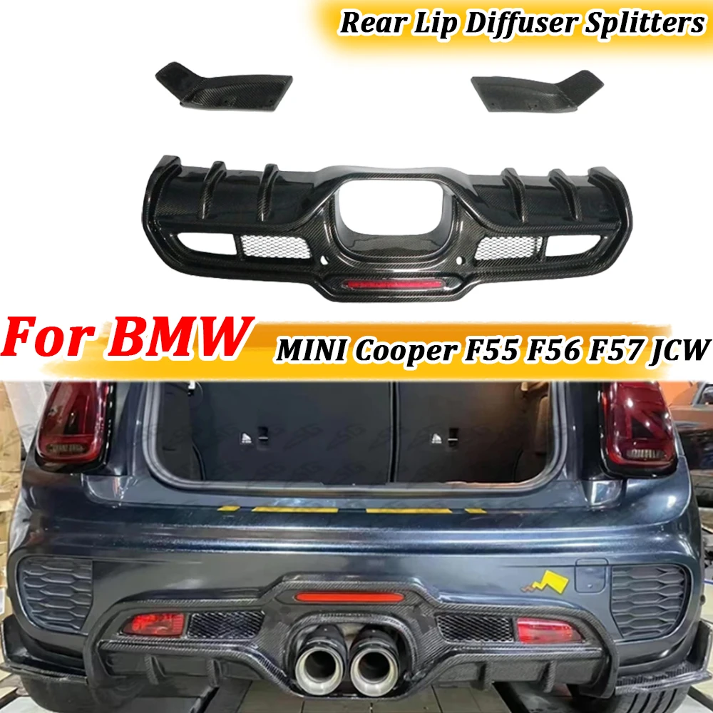 

Rear Diffuser Bumper Lip LED Light Chin Spoiler With Splitters Lips for BMW MINI Cooper F55 F56 F57 Bodykit Trim Car Accessories