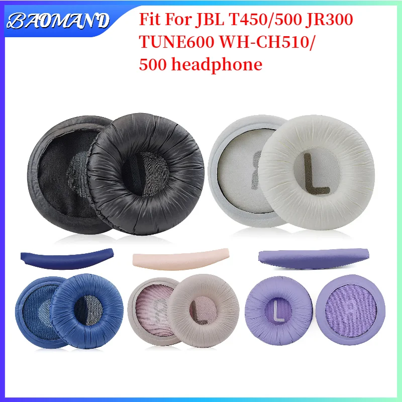 

Replacement Earpads for JBL T450/500 JR300 TUNE600 WH-CH510/500 Headset Headphones Leather Sleeve Earphone Earmuff