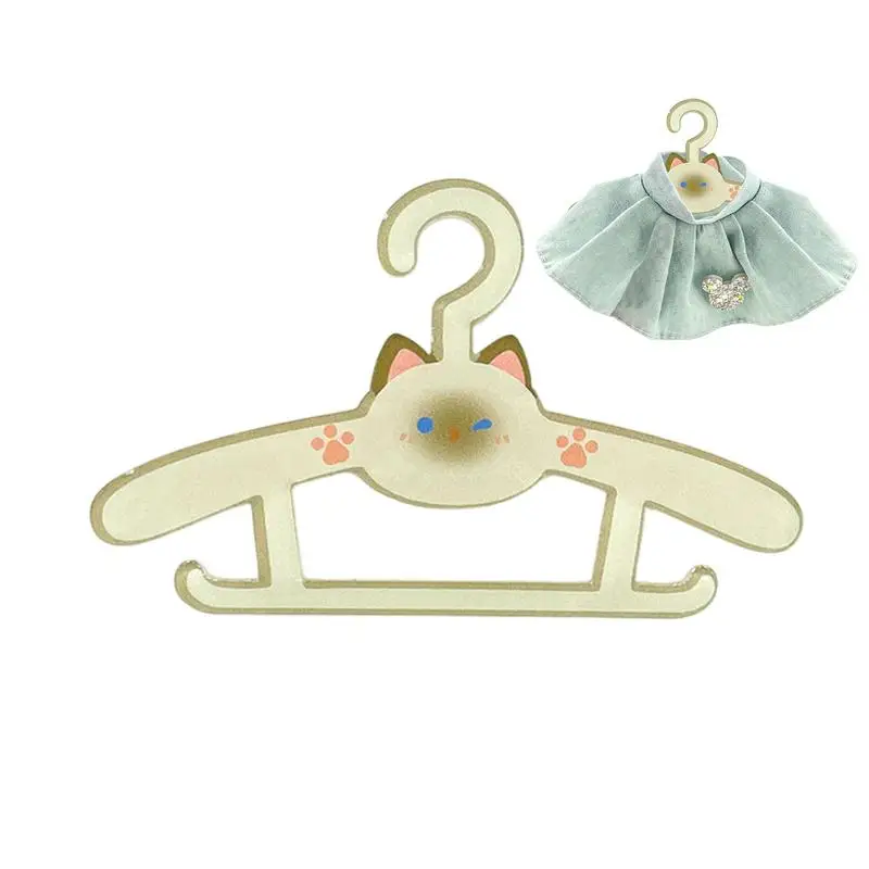 Outfit Clothes Hangers For Doll Doll Clothing Holder Hanger Toy Acrylic Doll House Wardrobe Furniture Decoration Doll Garment