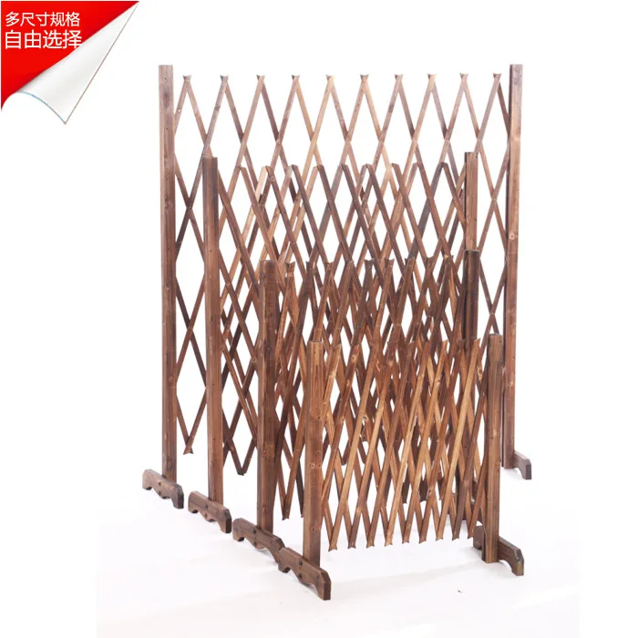 Restaurant partition, vine climbing frame, garden courtyard, wooden fence, carbonized and preservative