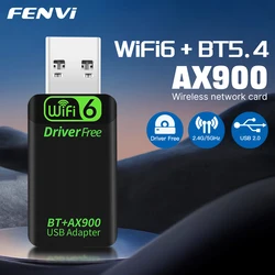 FENVI AX900 WiFi6 USB Adapter Bluetooth 5.4 Dual Band 2.4G&5GHz 2in1 Dongle USB Wireless Network Wlan Receiver DRIVER FREE Win10