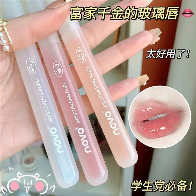 Translucent Clear Crystal Lip Gloss Mirror Lip Oil Deep Misturizing Nourish Lip Care Lasting Brighten Lip Color Lipstick Primer