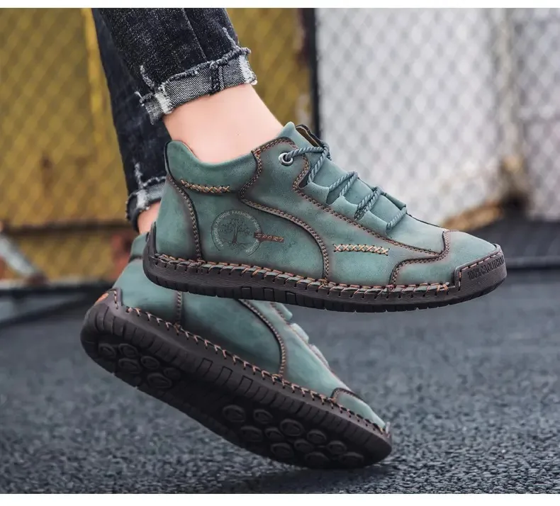 

Handmade Men's Casual Shoes Leather Men's Moccasins Loafers Outdoor Men Driving Shoes Non-slip Men's Sneakers