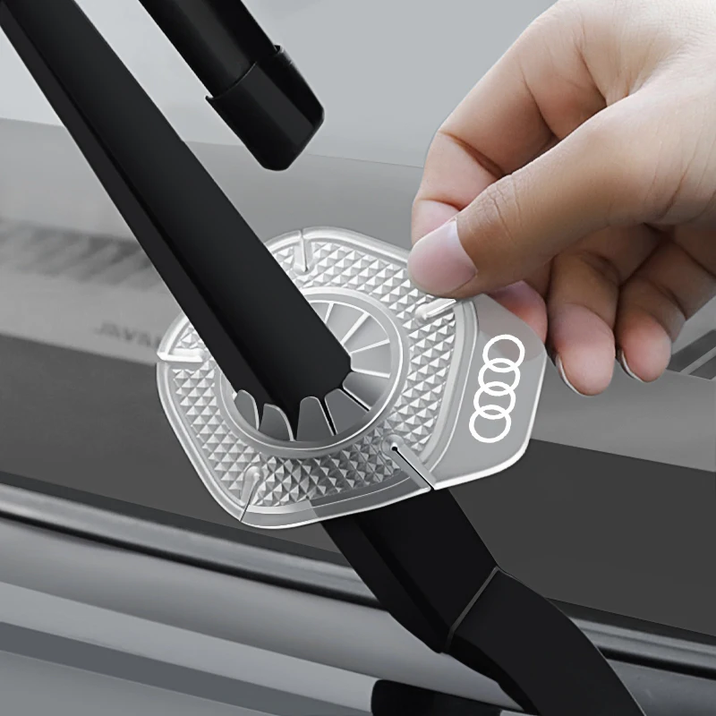 

2025 Hot 2Pcs Universal Car Wiper Bottom Hole Protection Pads Silicone Dust Cover For Audi SLINE A4 B8 B6 B9 B7 A1 Q3 A7 A3 8P 8