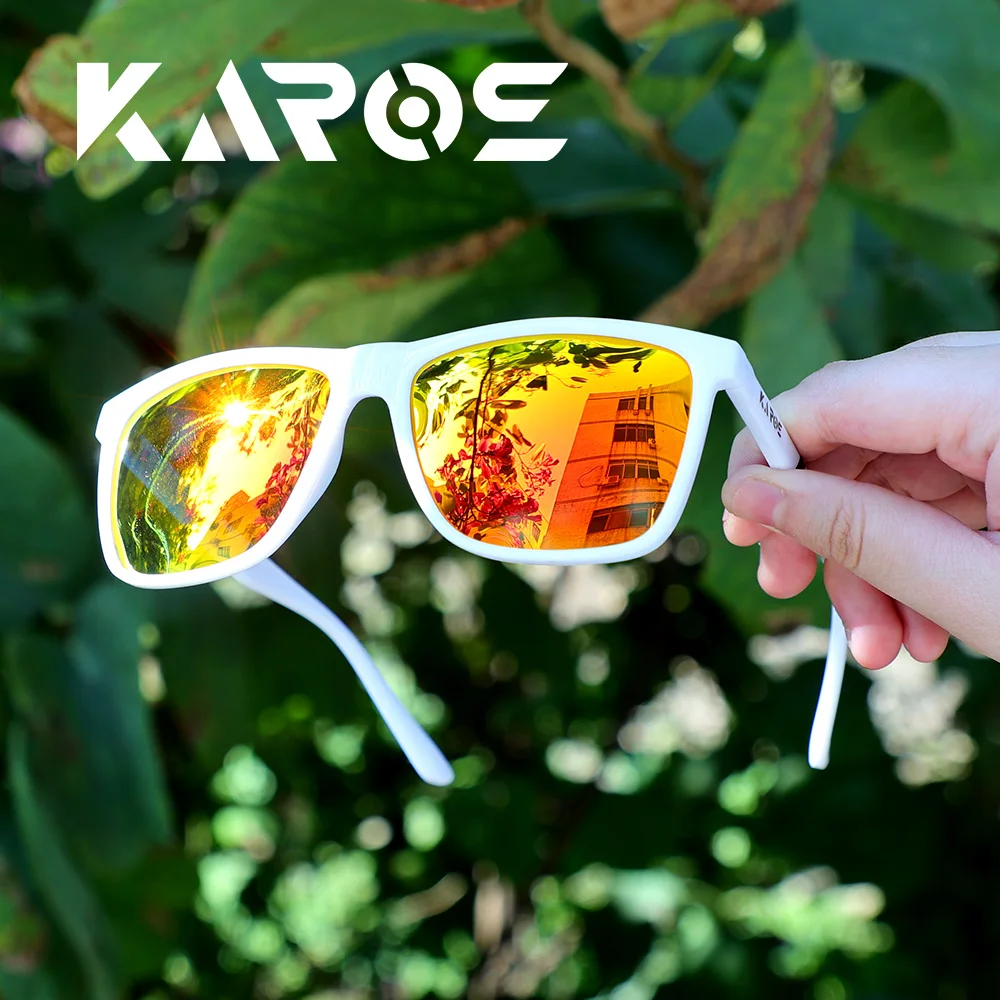 

KAROS Mens Polarized Sports Sunglasses Dazzle Color Film Dustproof Mirror for Riding Cycling Outdoor Adventure Fashion Model