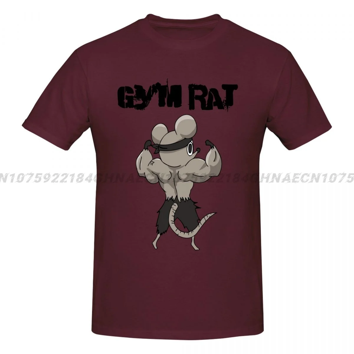 Muki Gym Ratte Männer gedruckt T-Shirt übergroße lustige Grafik für Männer Frauen Tops T-Shirts