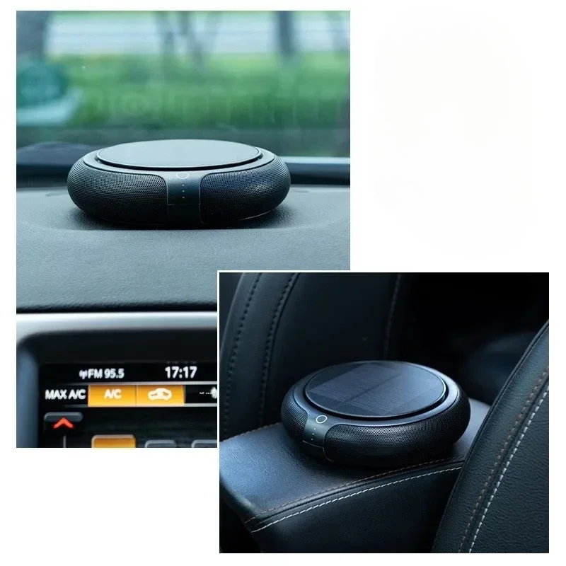 Smart Solar Powered Car Air Purifier - 3 Fan Speeds, 3-Layer Filtration, Fragrance Diffuser, Formaldehyde Removal