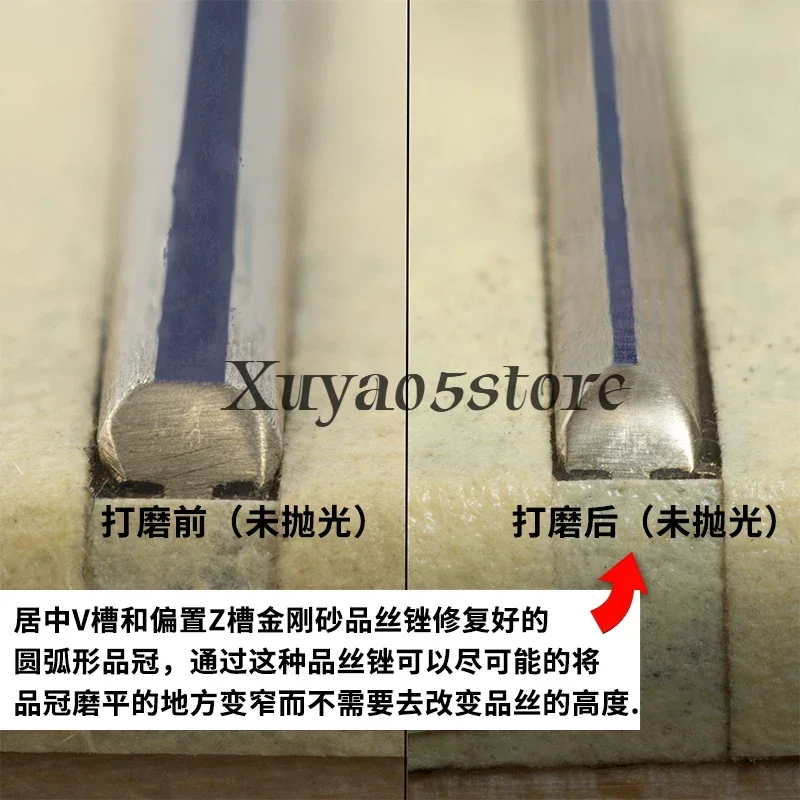 Offset Z-slot guitar wire file Emery folk electric wood guitar wire replacement Polishing and leveling file tool