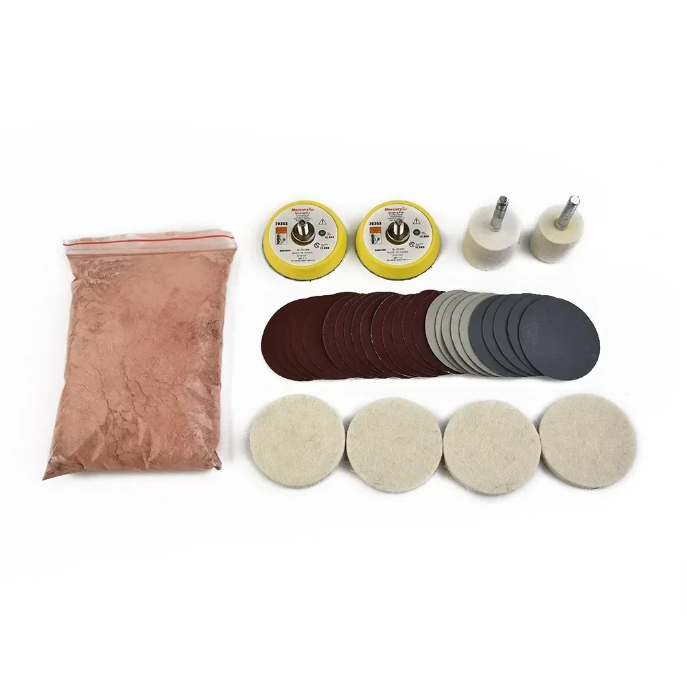 

Sanding Tool Polishing Pad Set Widely Applicable Efficiently Parts Set Tools Windshields 34pcs Remover Repair Glass