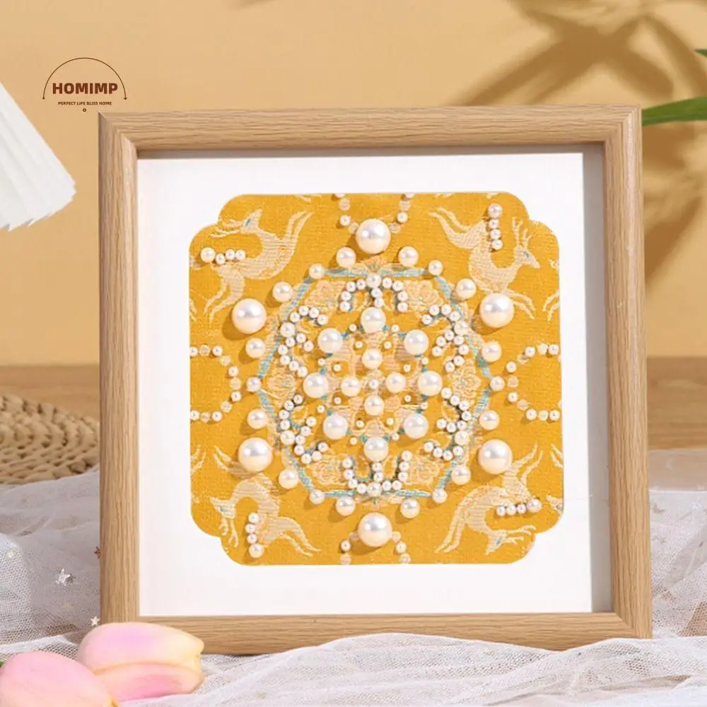 

Creative Pearl Painting Frame Handmade Song Jin Fabric DIY Pearl Paintings Kit Simulated Pearl Craft Supplies
