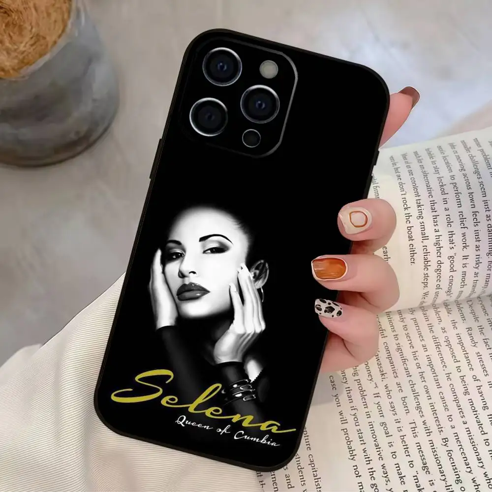 حافظة هاتف S-Selena Q-Quintanilla لهاتف iPhone 17,16,15,14,13,12,11 Plus, Pro Max, XS, غطاء أسود ناعم #2