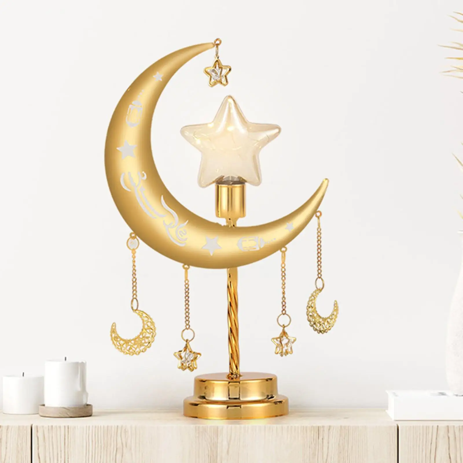 

Art Decor Table Lamp Eid Home Decor Moon Night Light Bedroom Light Night for Office Bedside NightStand Bedroom Living Room