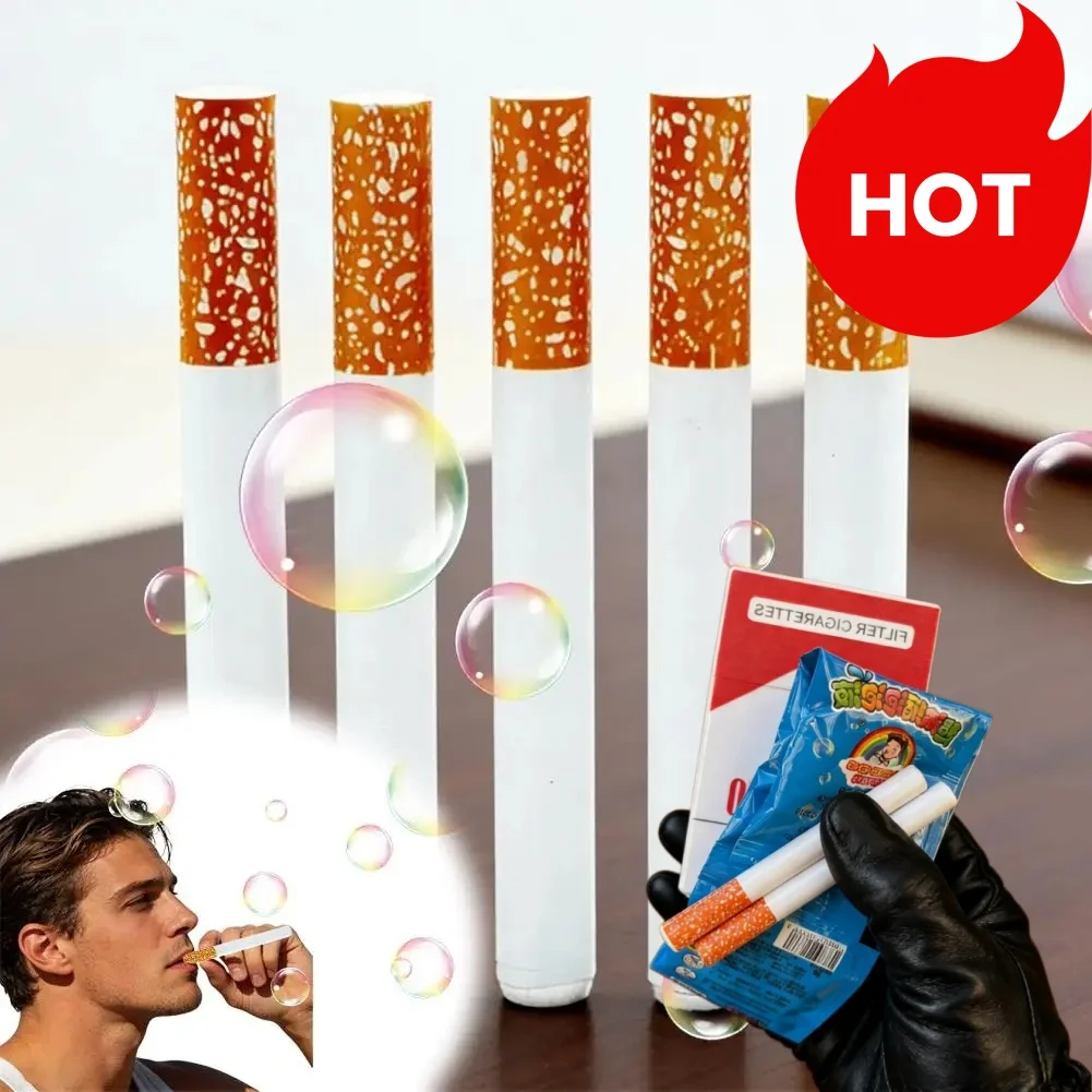 INS Funny Strange Bubble Cigarette Toy Creative Cigarette Toy Case Bubble Machine Box Toy Outdoor Portable For Party/Small Gift