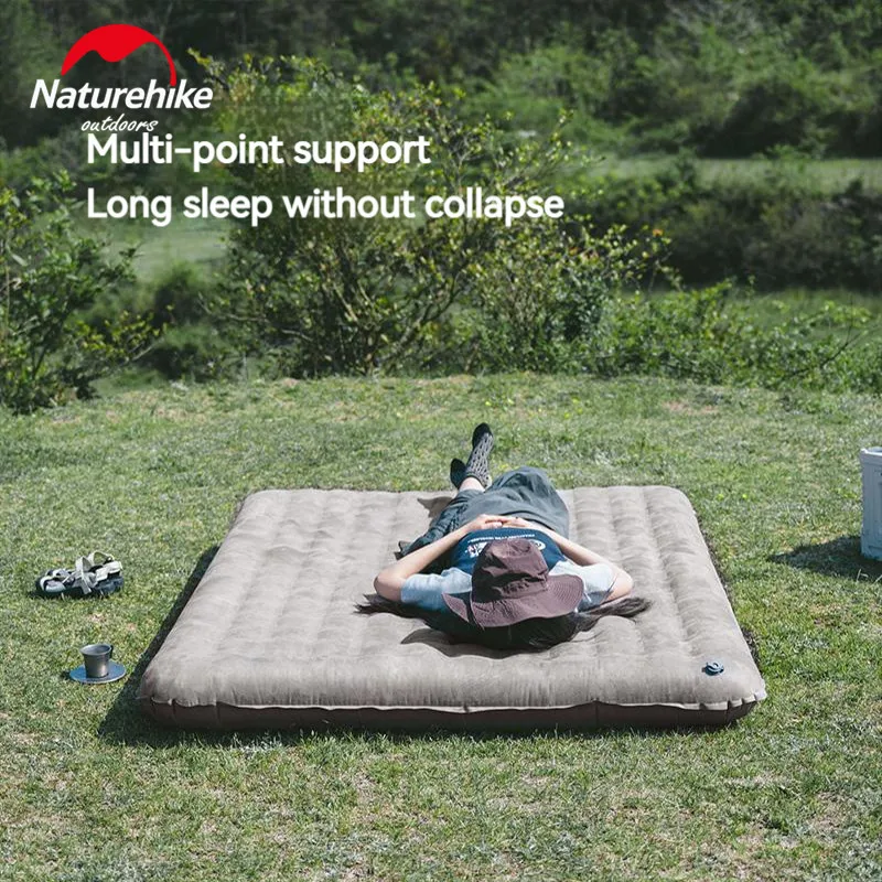 Imagem -03 - Naturehike-inflável Cama de Casal Camping Mat Colchão de ar Tenda Dormiring Pad Faux Suede Tpu Impermeável 16 Centímetros Espessura