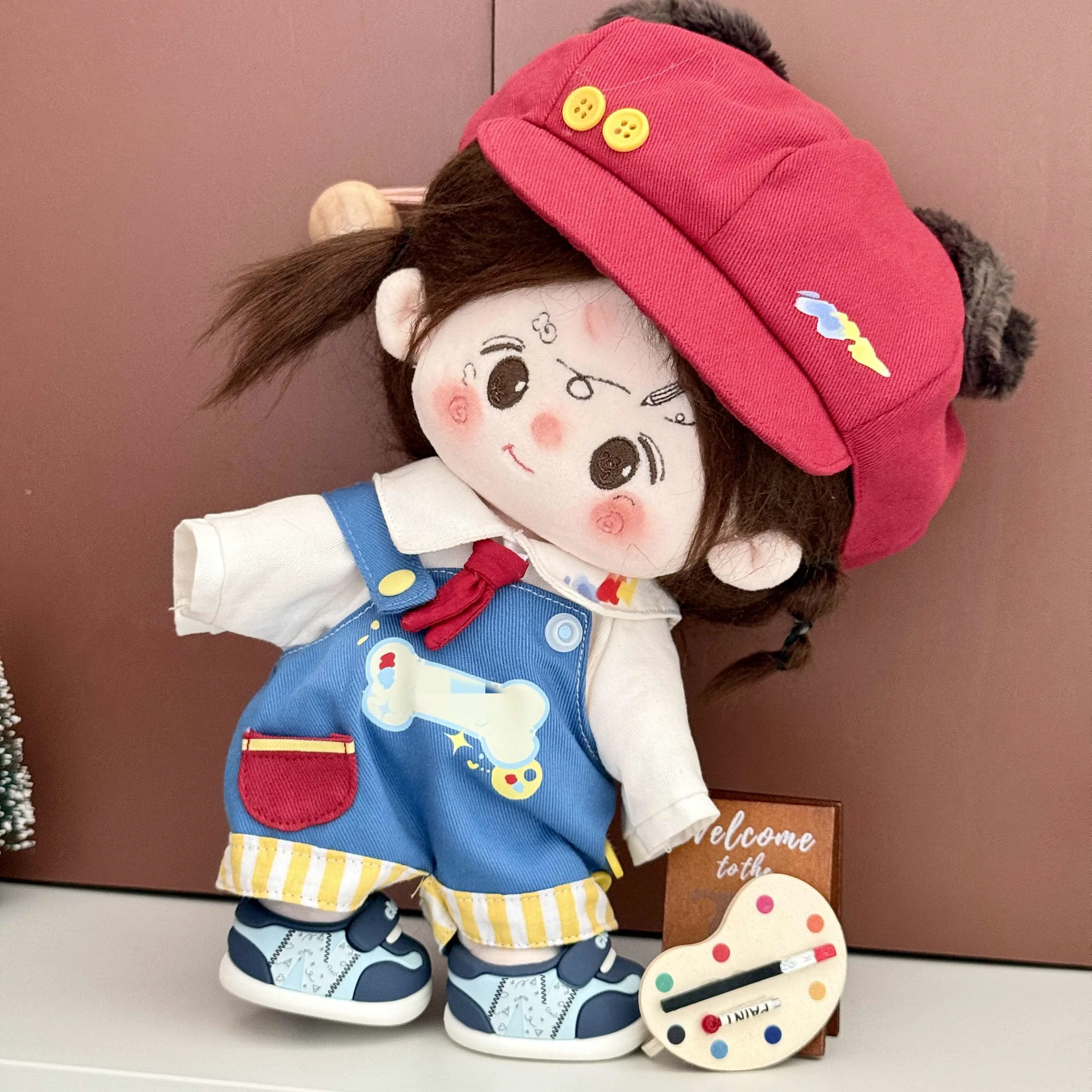 

Doll Clothes 20cm Cute Hat Shirt Tie Drawing Board Glasses Clothing Costume Suit Doll Accessories Anime Figure Toy Kids Gift