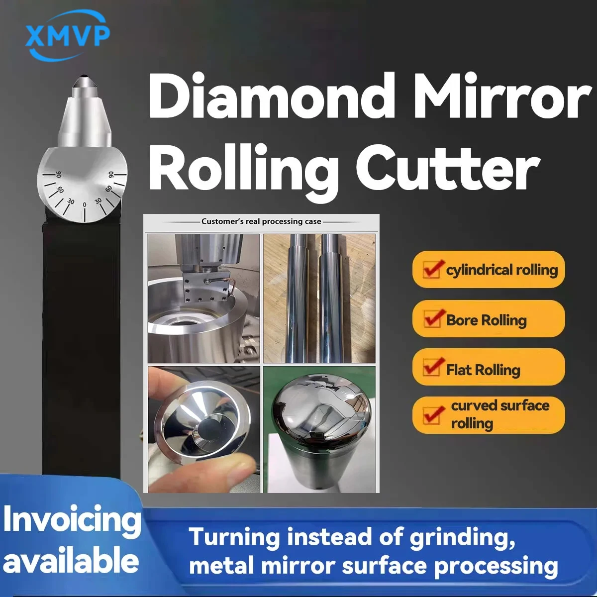

Upgraded Burnish Tools Mirror Surface Burnish Lathe Rolling Cutter Steering lever custom-made natural Level of jewelry diamond