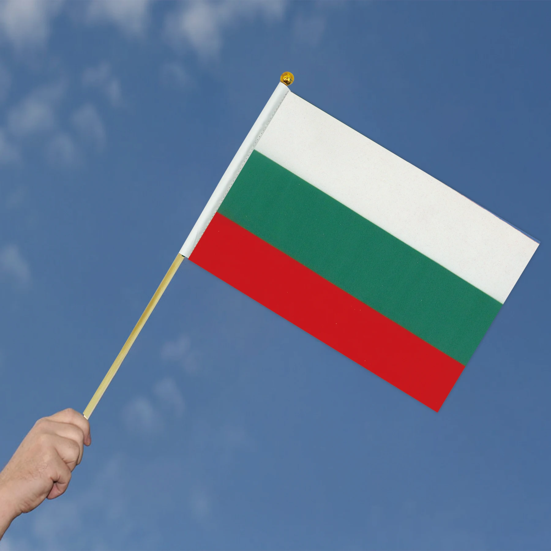 Bulgaria 14x21CM Hand Flags National Flags For Indoor and Outdoor Decorations(10pcs/1set)