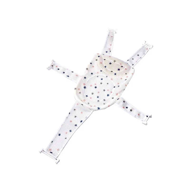 Newborn Adjustable Bathtub Pillow Seat Cushion Cross-shaped Anti-slip Baby Bath Net Mat Children Bathtub Shower Cradle Bed Seat