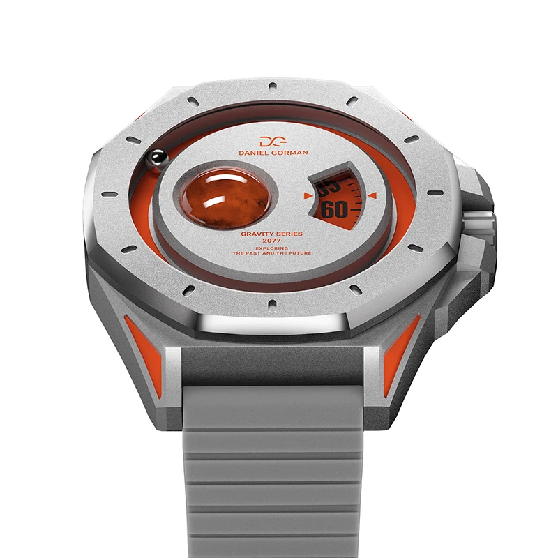 

Saturn 17PM Orange Watch DG0132 Brass Copper Case New Magnetic Watch 2026