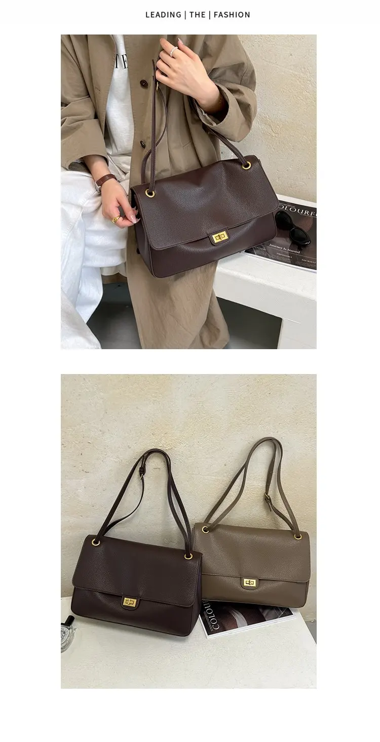 Bolso tipo cubo para mujer, diseño vertical de un solo asa, tapa abatible ancha, diseño sencillo y elegante, adecuado para adultos de 20 a 60 años.