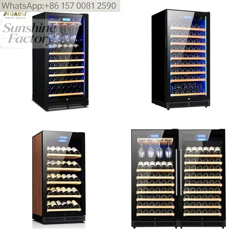 H80S 50 or 70 Bottles Built-in Compressor Wine Cooler Cabinet Wine Cellar Quiet Constant Temperature Energy Efficient Fridge