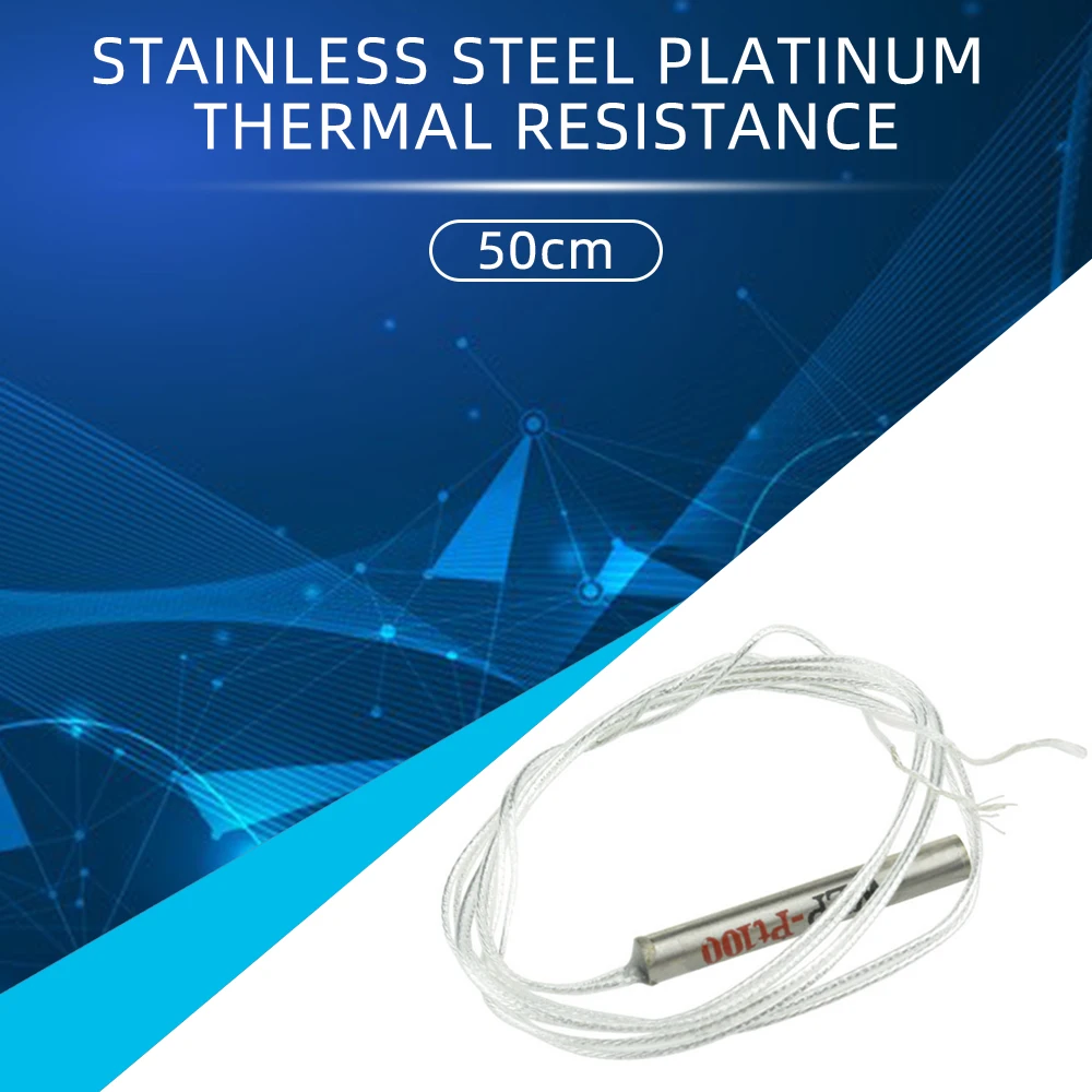 PT100 50cm Platinum Resister Waterproof Temp Probe -20~450 Degree Celsius Temperature Sensor Cable Probe for WZP-PT100 platinum