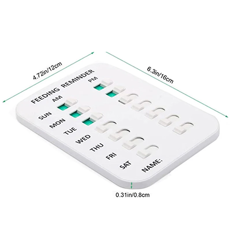 1PC Medication Tracker & Pill Reminder AM/PM Daily Easy to Mount Home Kitchen Practical for The Elderly