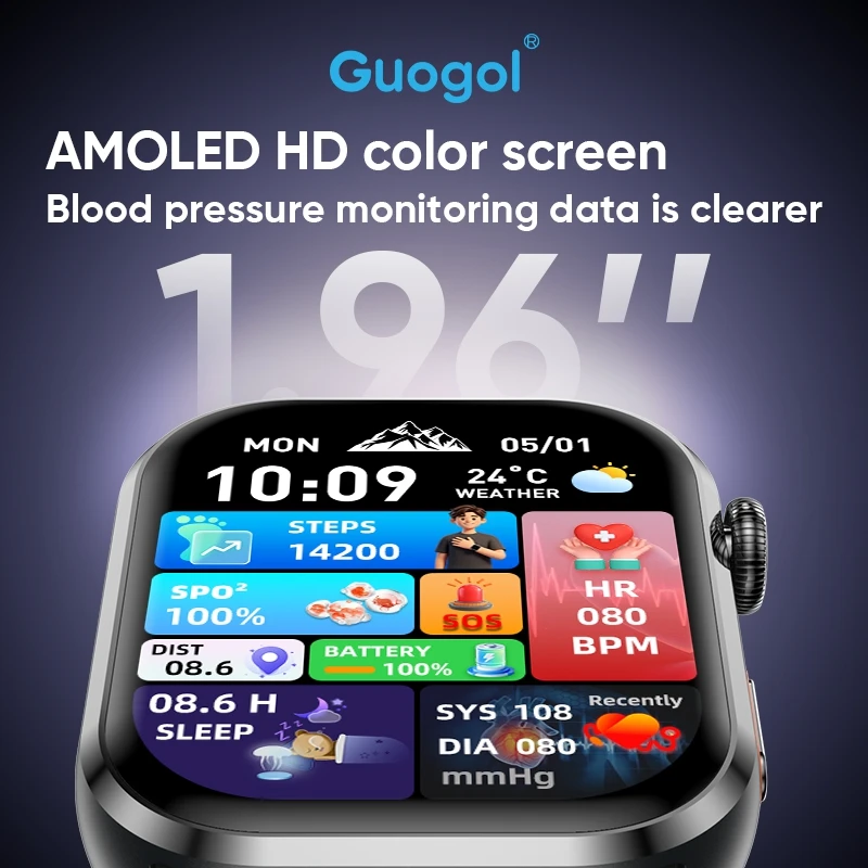 Smart Watch Blood Pressure Wrist ECG Recorder Heart Rate SpO2 Sleep Tracking Bluetooth Call IP67 Waterproof Fitness Watch Men