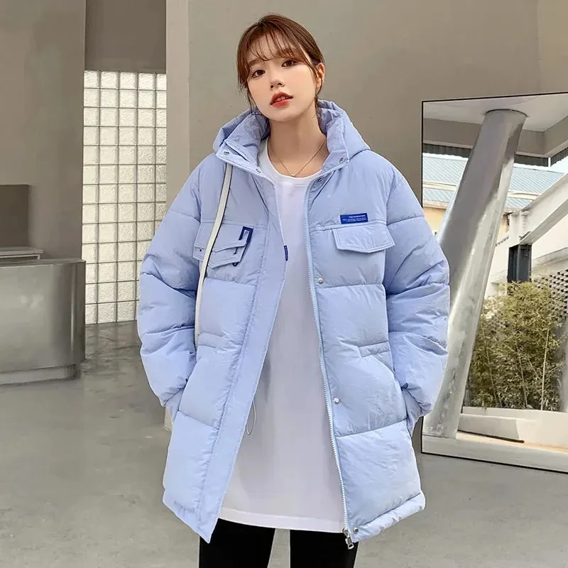 2023 New Winter Hooded Parka Women\'s Down Cotton Jacket Puffer Coat Overcoat Thick Warm Cotton Padded Jacket Snow Wear Outwear