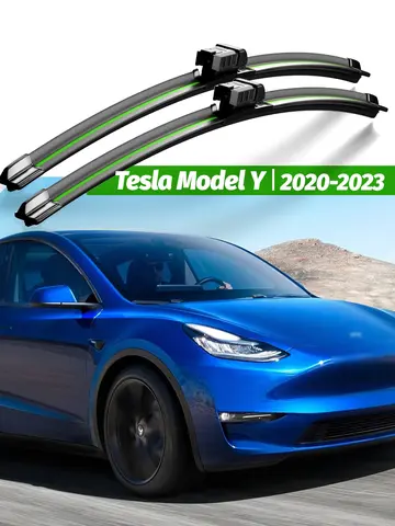 Windshield Wiper Tesla Wiper LHD Front Wiper Blades For Tesla Model Y 2020 - 2023 Windshield Windscreen Clean Window Car Rain Brushes 26"+19"