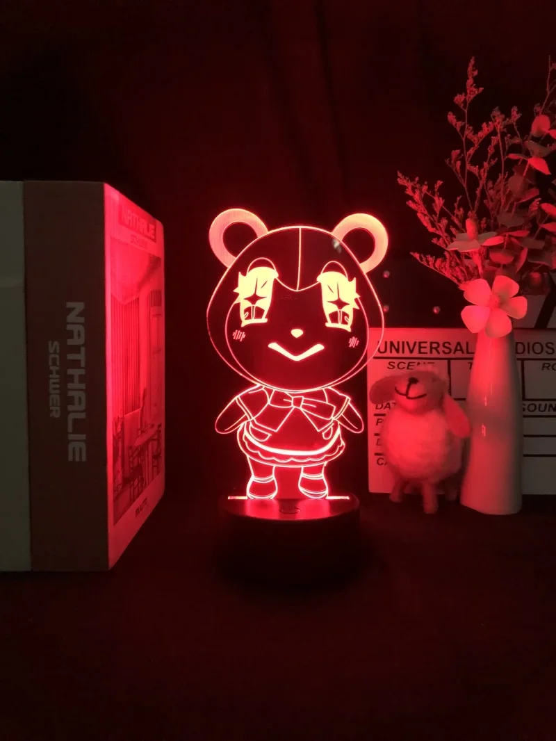 Led lampka nocna lampa nocna z budzikiem Judy Animal Crossing nowe horyzonty gra projektor dla chłopców z odległym Dropshipping