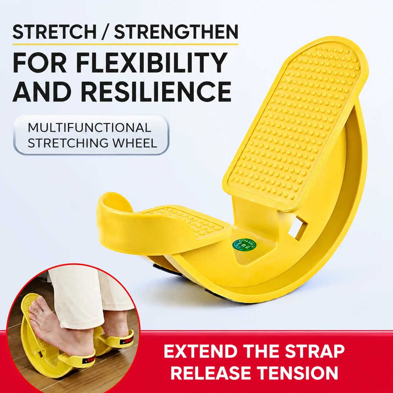 Achilles Tendon Stretcher Foot Massager Portable Foot Stretch Board Non Electric Fitness Yoga Exercise Trainer for Home Gym