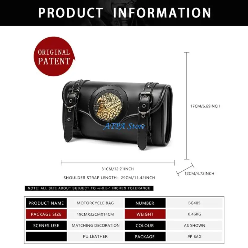حقيبة تخزين لأدوات الدراجات النارية U13C نمط ريترو مقصورة مقاومة للماء التصميم المريح للتركيب وصول سريع